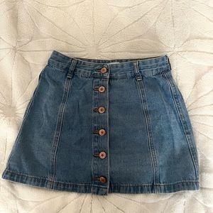 Forever 21 denim jean button up skirt